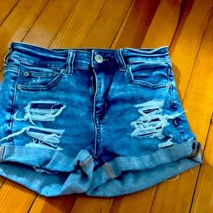 Blue Jean ripped Shorts